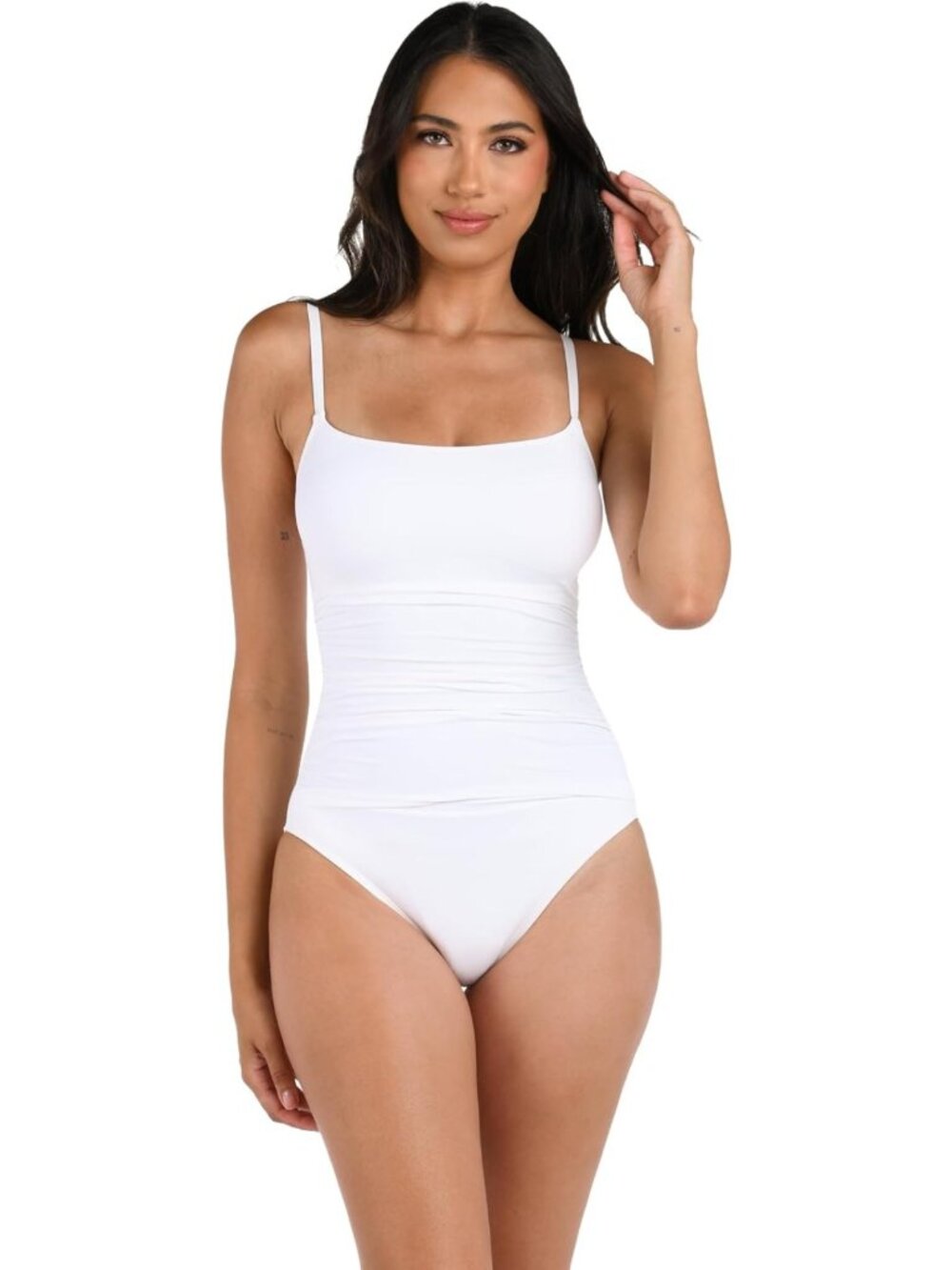 Island Goddess One Piece Swimsuit - Shirred Side Bathing Suit for Women